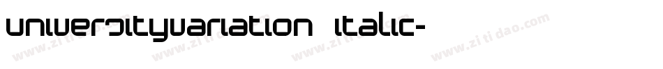 UniversityVariation Italic字体转换